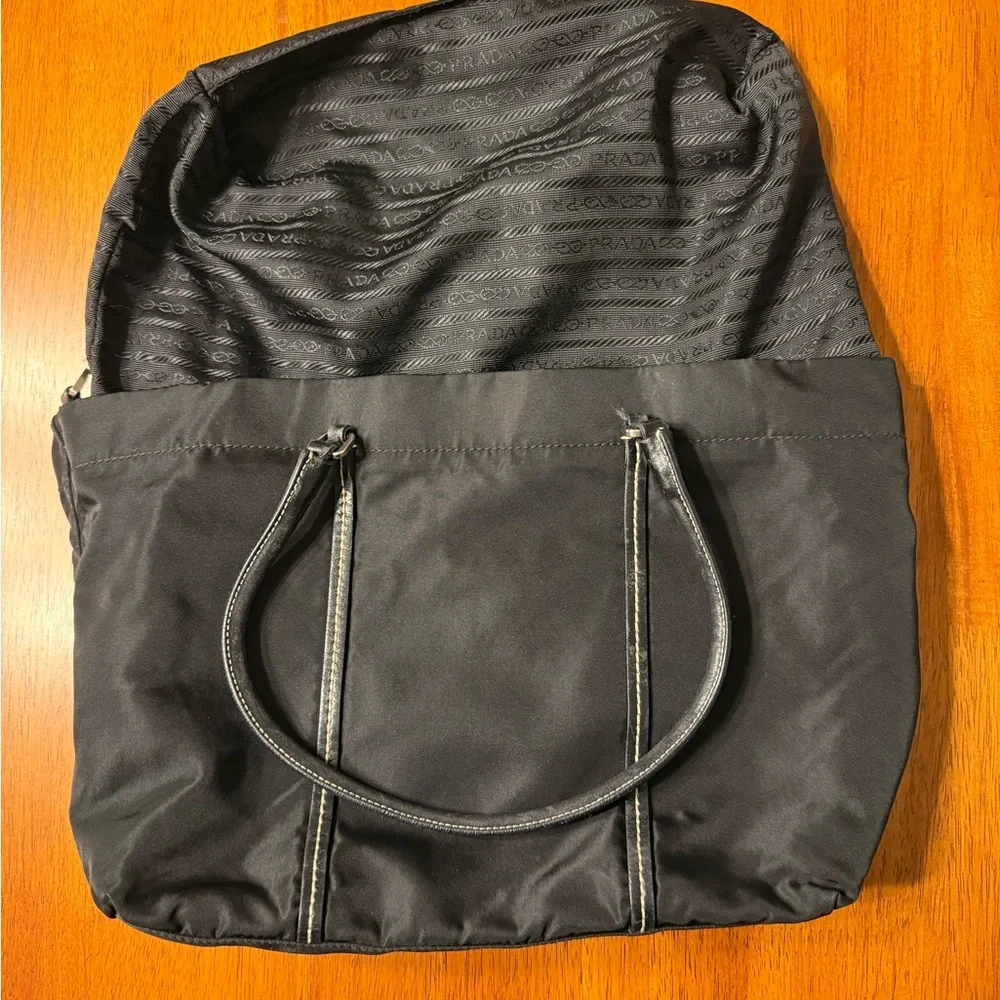 Prada Vintage Black Nylon Tote Bag with COA - Picture 14 of 16